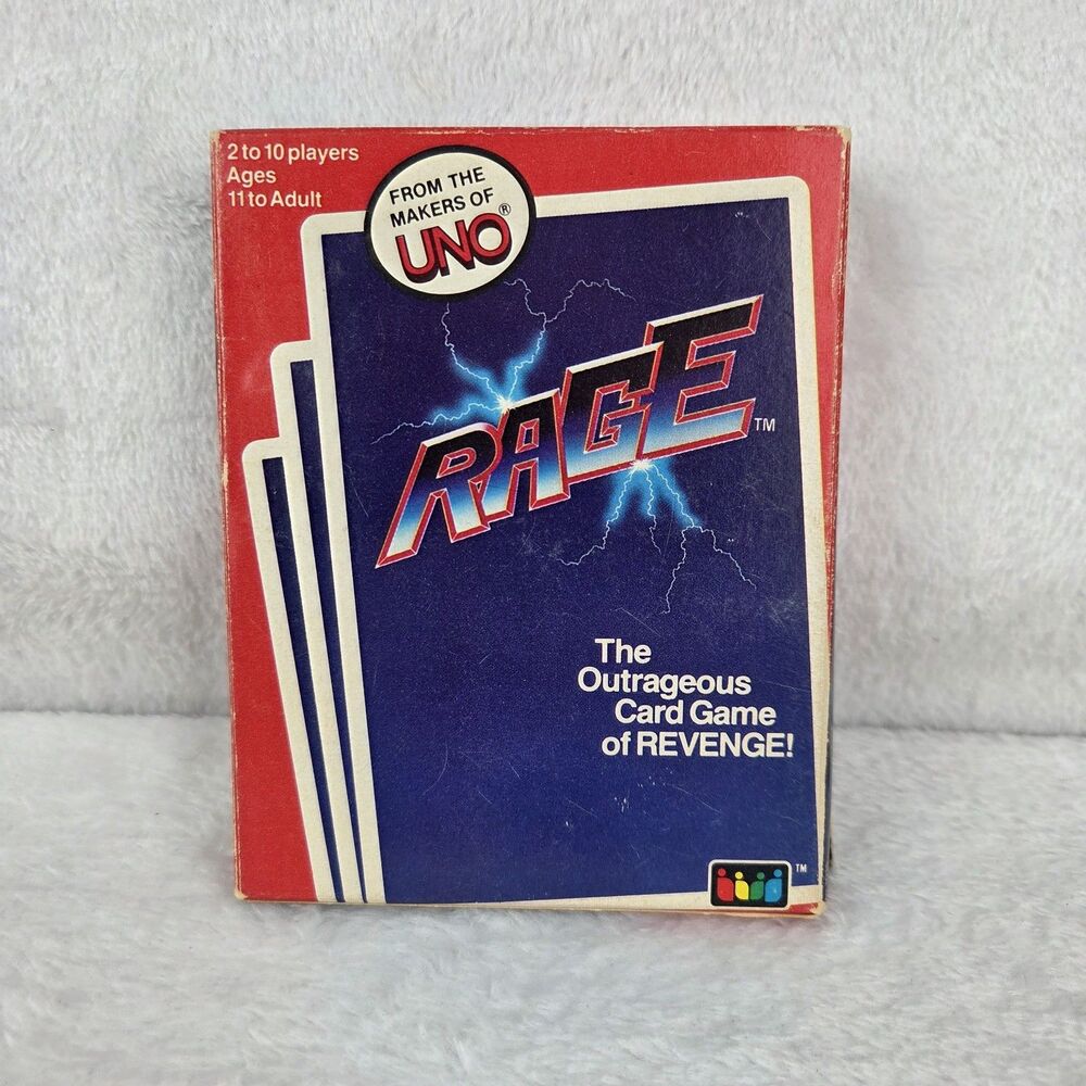 Rage Card Game Vintage 1983 International Games Makers of UNO COMPLETE